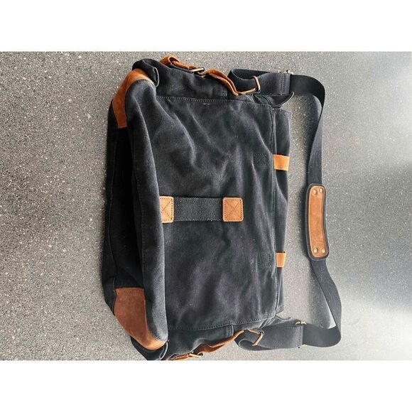 SC COTTON Messenger canvas leather backpack bag - Picture 4 of 8